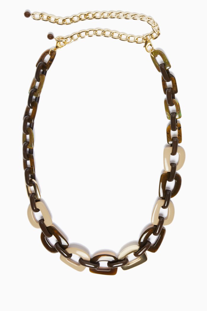 

Darma Chain Belt in Resin, Brown