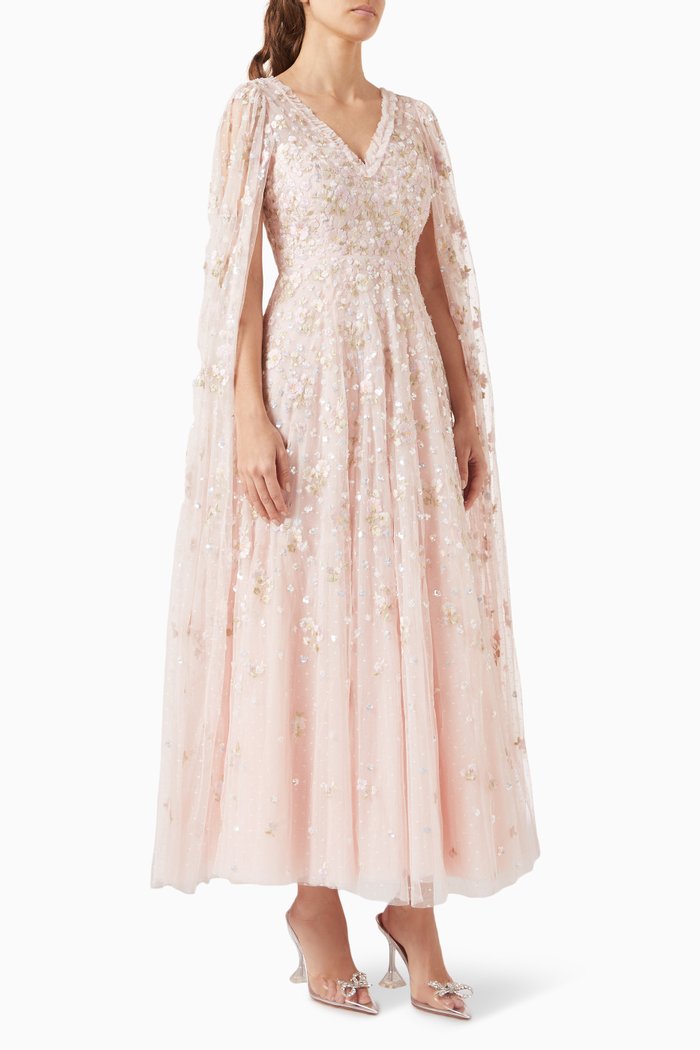

Dahlia Ditsy Gown in Tulle, Pink