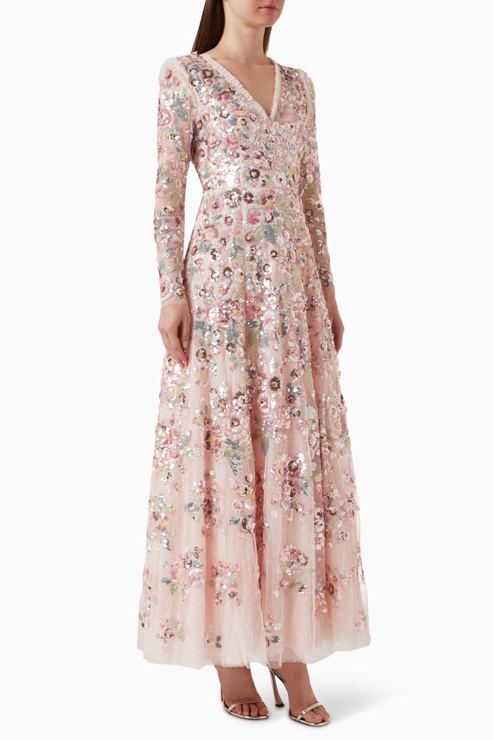 

Paradise Sequin-embellished Gown in Tulle, Pink
