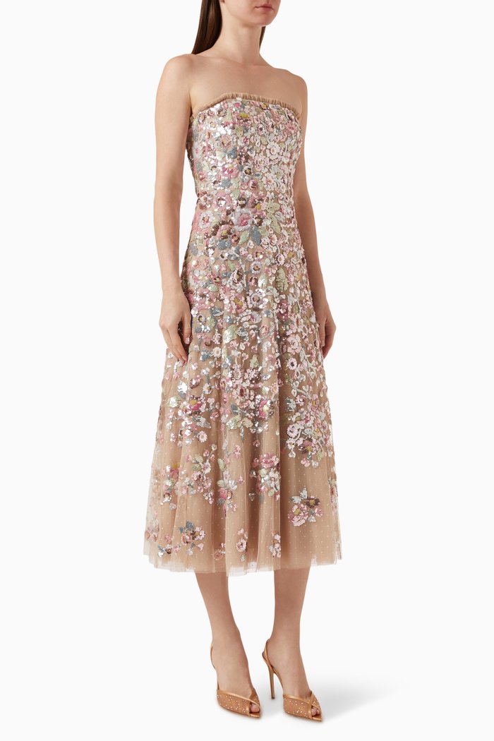 

Paradise Ballerina Midi Dress in Tulle, Neutral