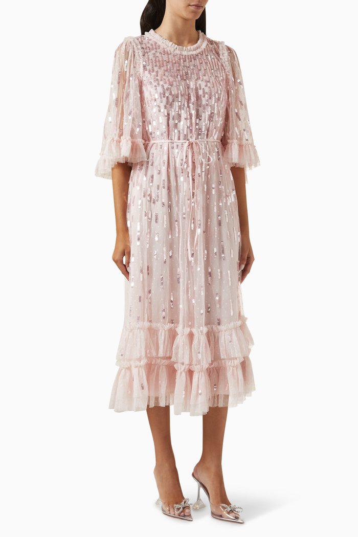 

Dash Sequin Dress in Tulle, Pink