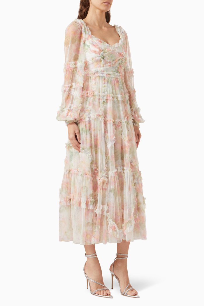 

Immortal Rose Maeve Ballerina Midi Dress in Tulle, Multicolour