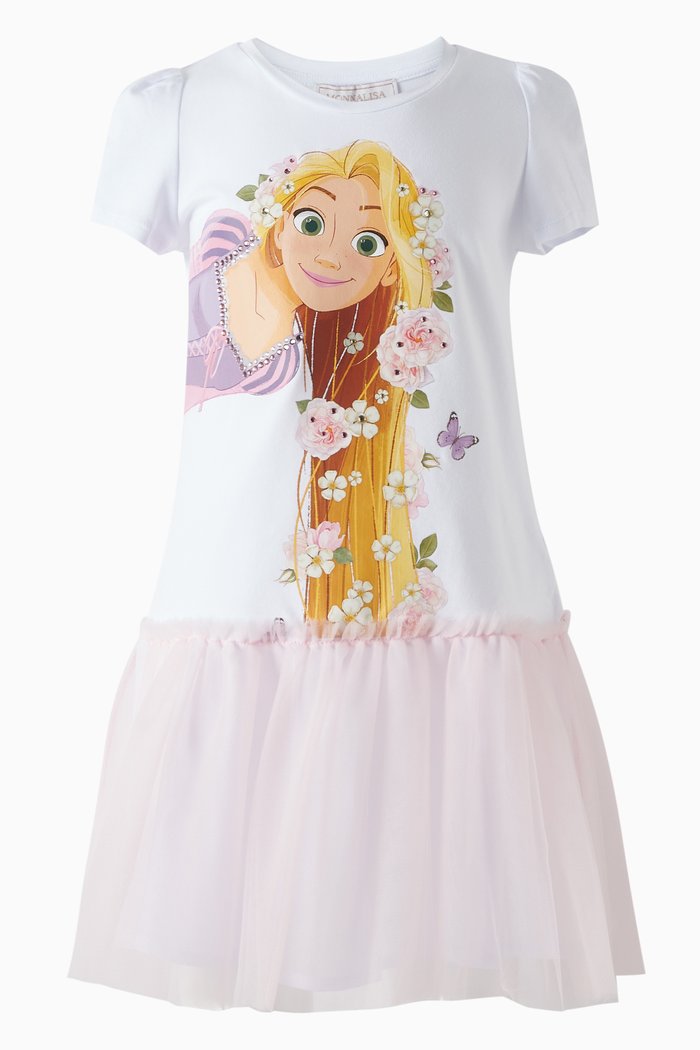 

Rapunzel Dress in Cotton Jersey, White