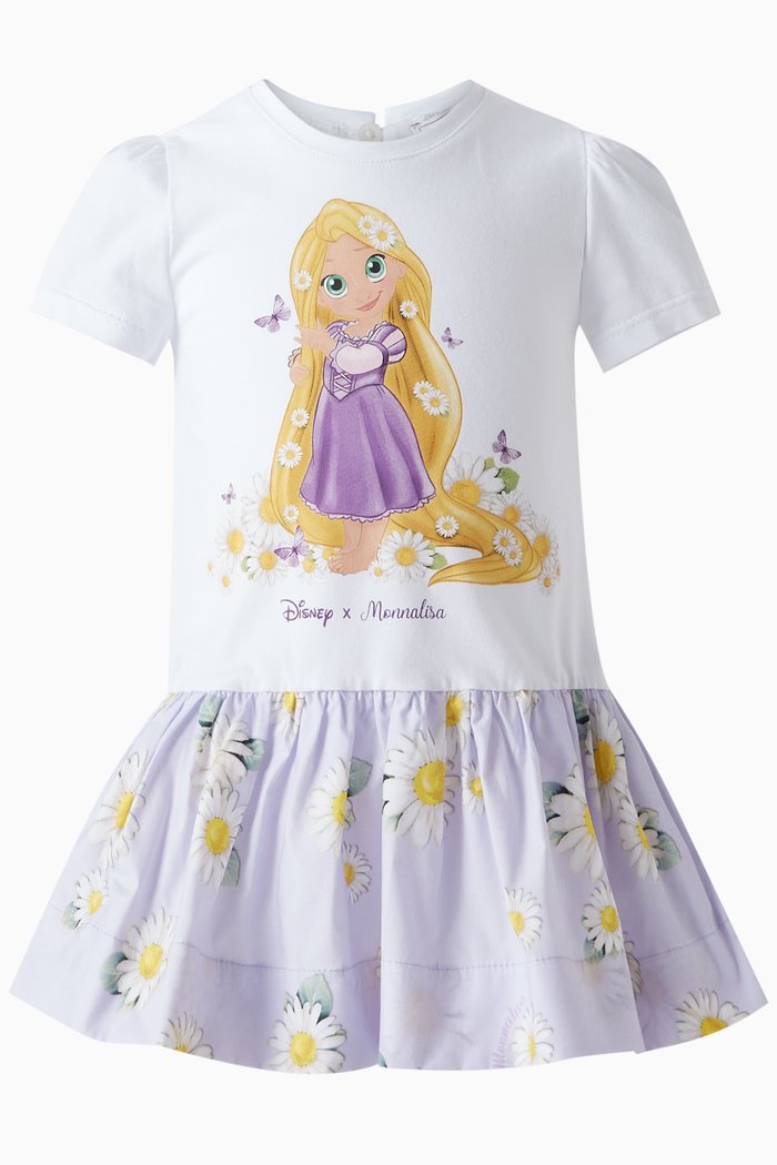 

Rapunzel Flounce Dress in Cotton, White