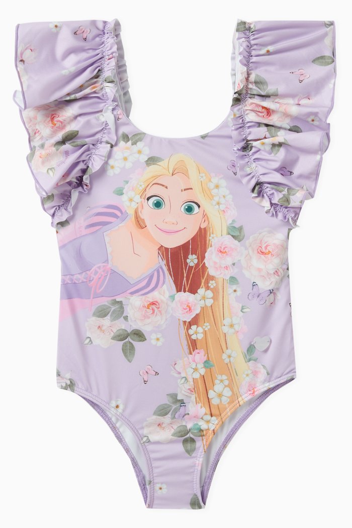 

x Disney Ruffled Swimsuit in Stretch Polyester, Purple