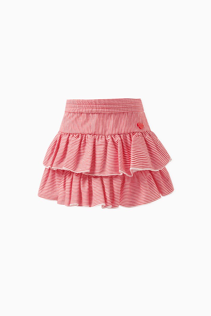 

Flounce Skirt in Viscose-cotton, White