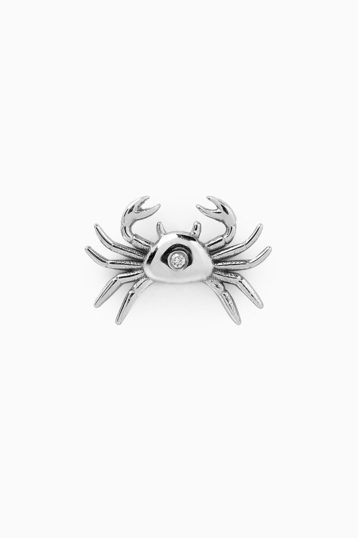 

Crab Single Earring in 18kt White Gold