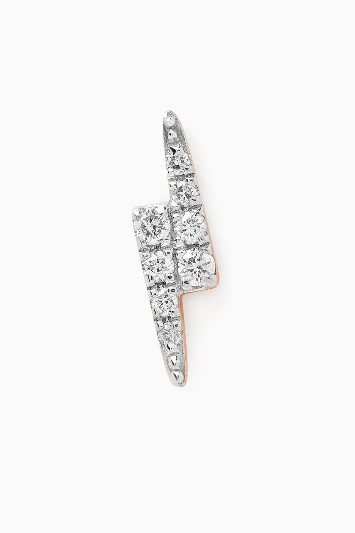 

Lightening Bolt Single Earring in 18kt Rose Gold