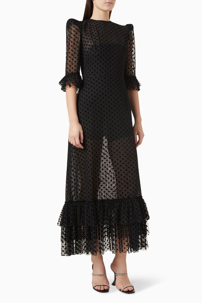 

The Cinderella Maxi Dress in Tulle, Black