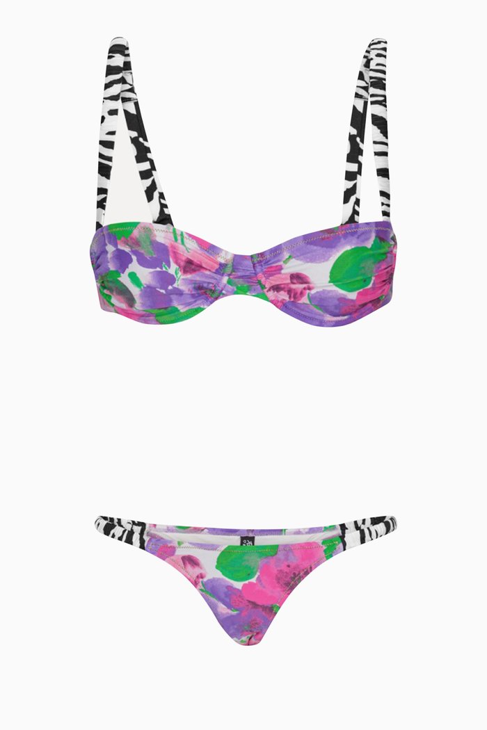 

Soft Mixed Bikini Set in Stretch Nylon, Multicolour