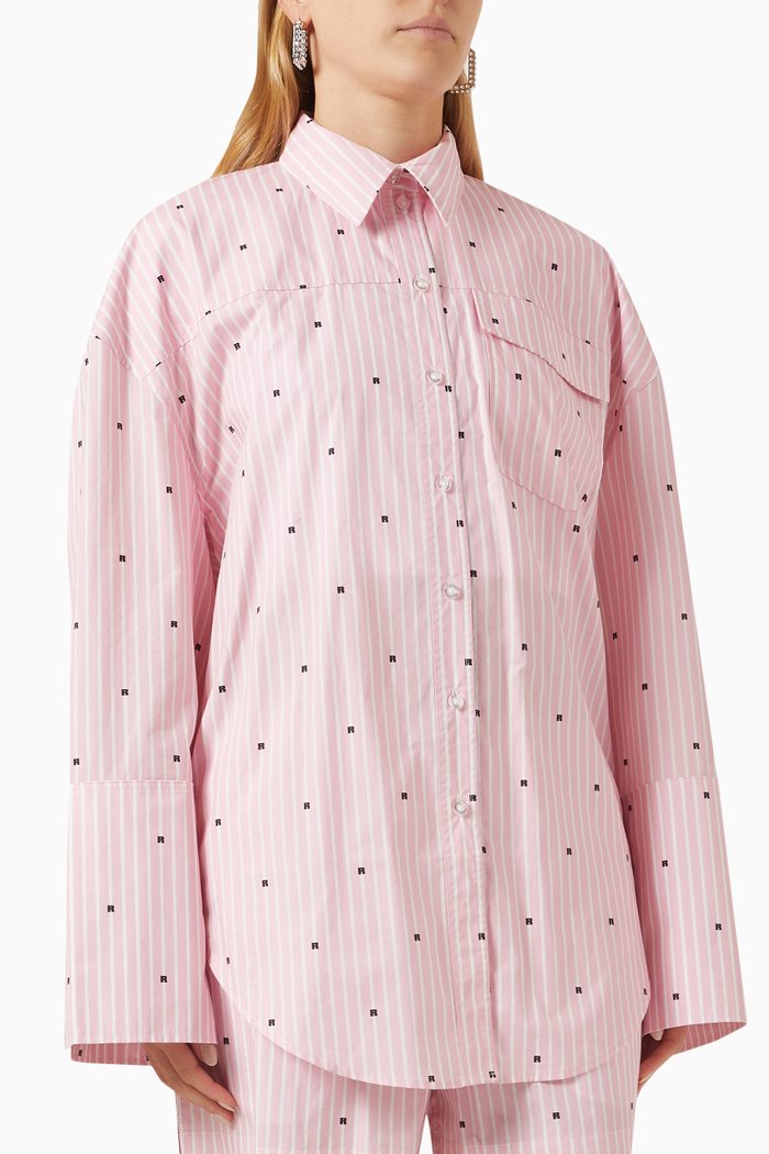 

Oversized Logo Shirt in Organic Cotton, Pink