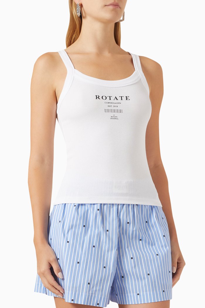 

Logo Tank Top in Organic Cotton Blend, White