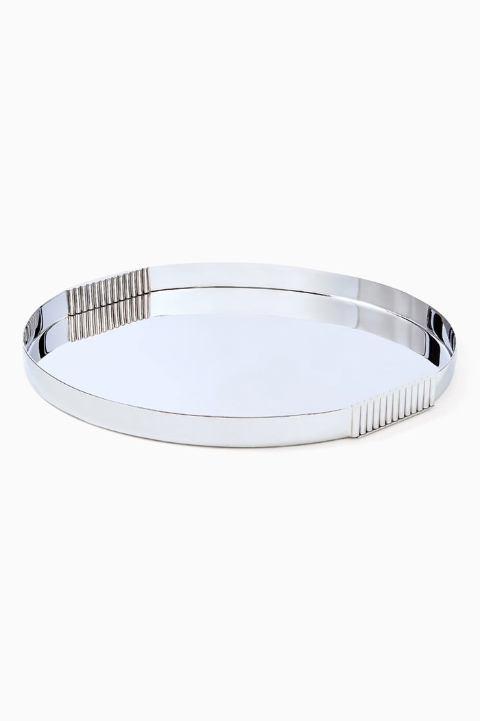 

Thorpe Round Tray in Stainless Steel, Silver