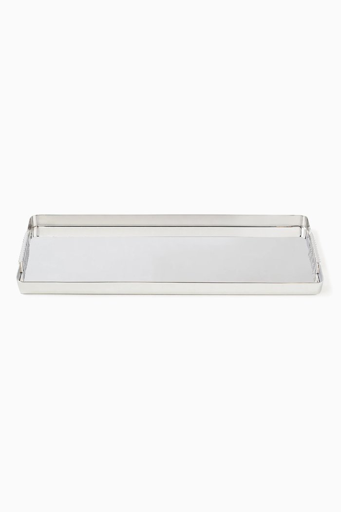

Small Thorpe Rectangular Tray in Stainless Steel, Silver