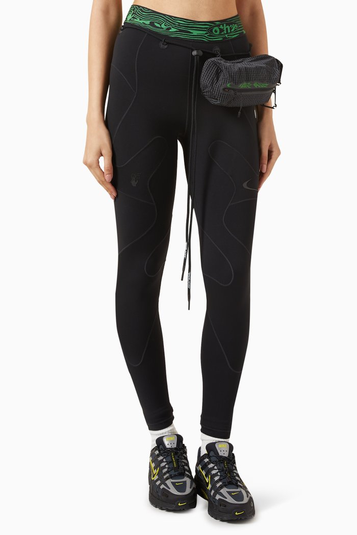 x Off-White Tights in Dri-Fit Nylon, Black