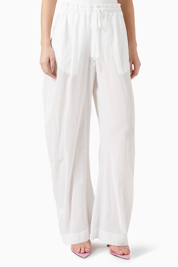 

Wide-leg Pants, White