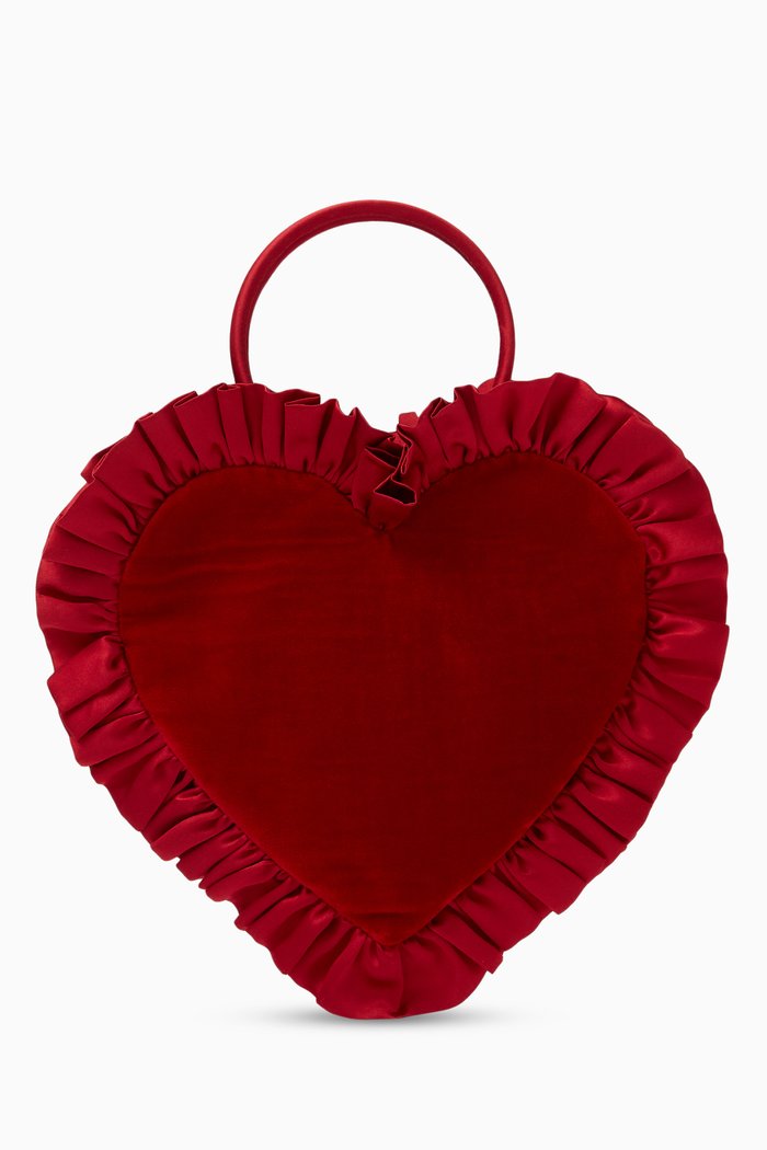 

The Heartbreaker Bag in Cotton Velvet, Red