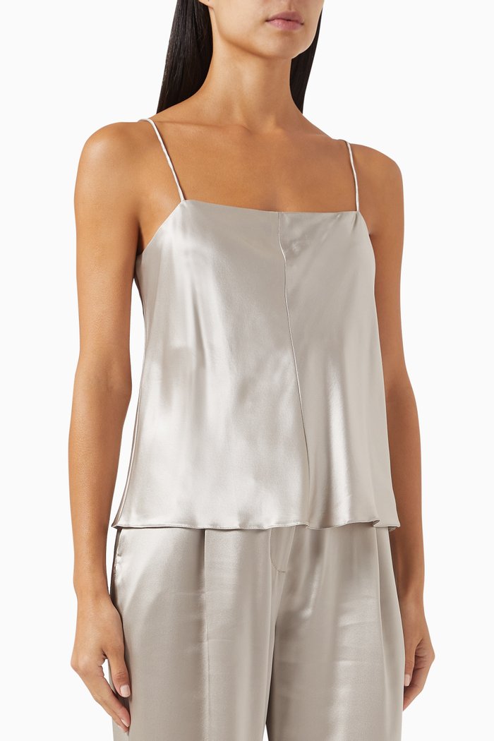 

Camisole Top in Mulberry Silk, Grey