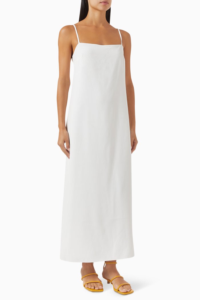 

Slip Midi Dress, White