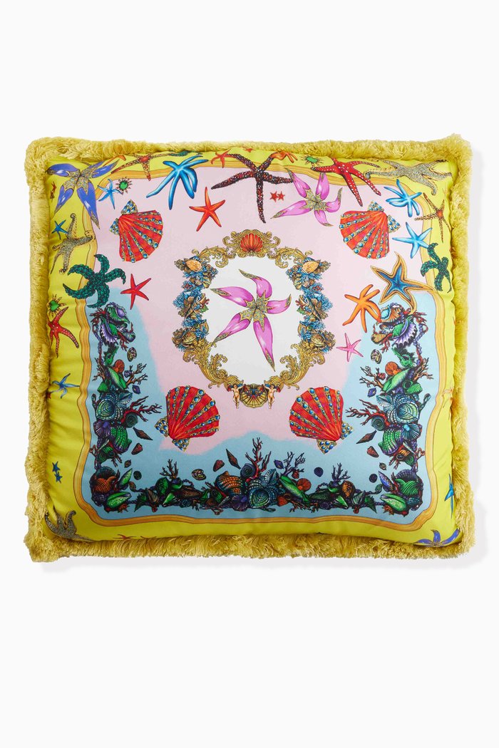 

Tresor de la Mer Cushion in Silk-twill, Multicolour