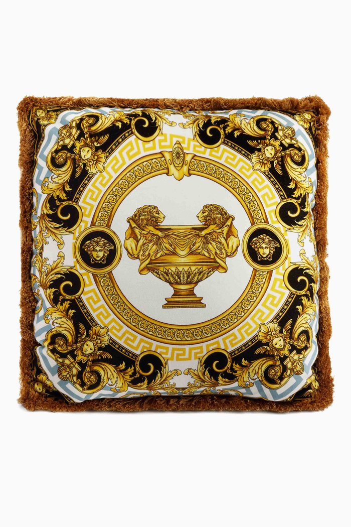 

La Coupe des Dieux Reversible Cushion in Silk, Gold