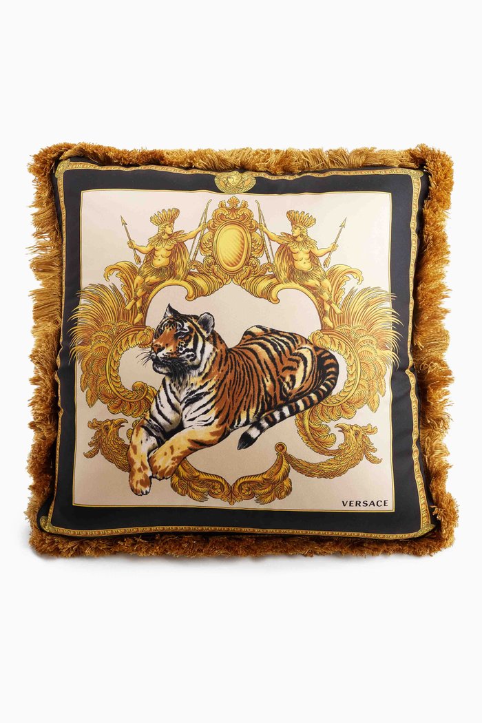 

Tigris Double-Face Cushion in Silk, Multicolour