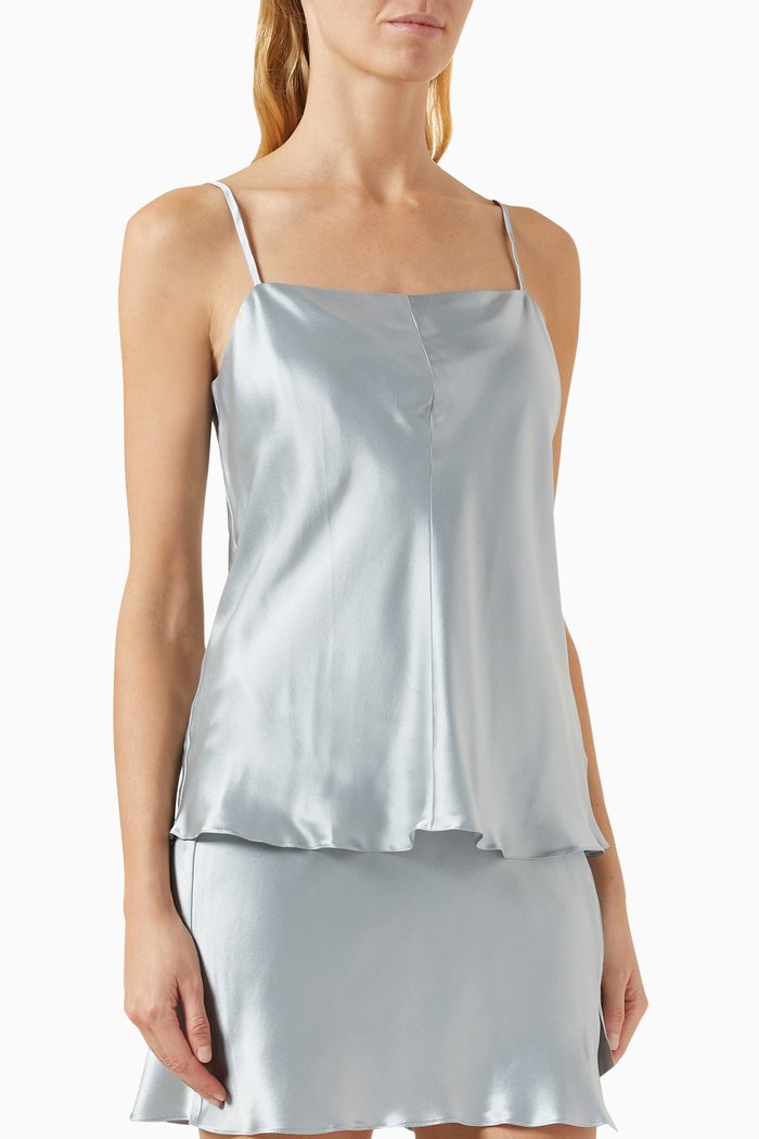 

Camisole Top in Mulberry Silk, Blue