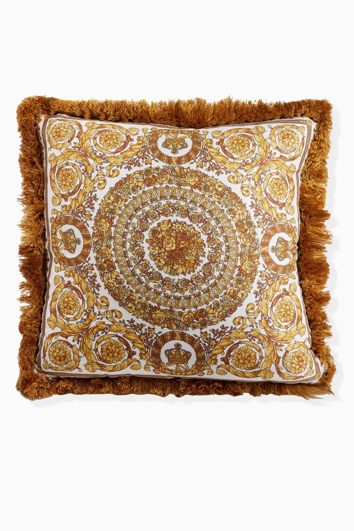 

Barocco Double-Face Cushion in Silk, Multicolour