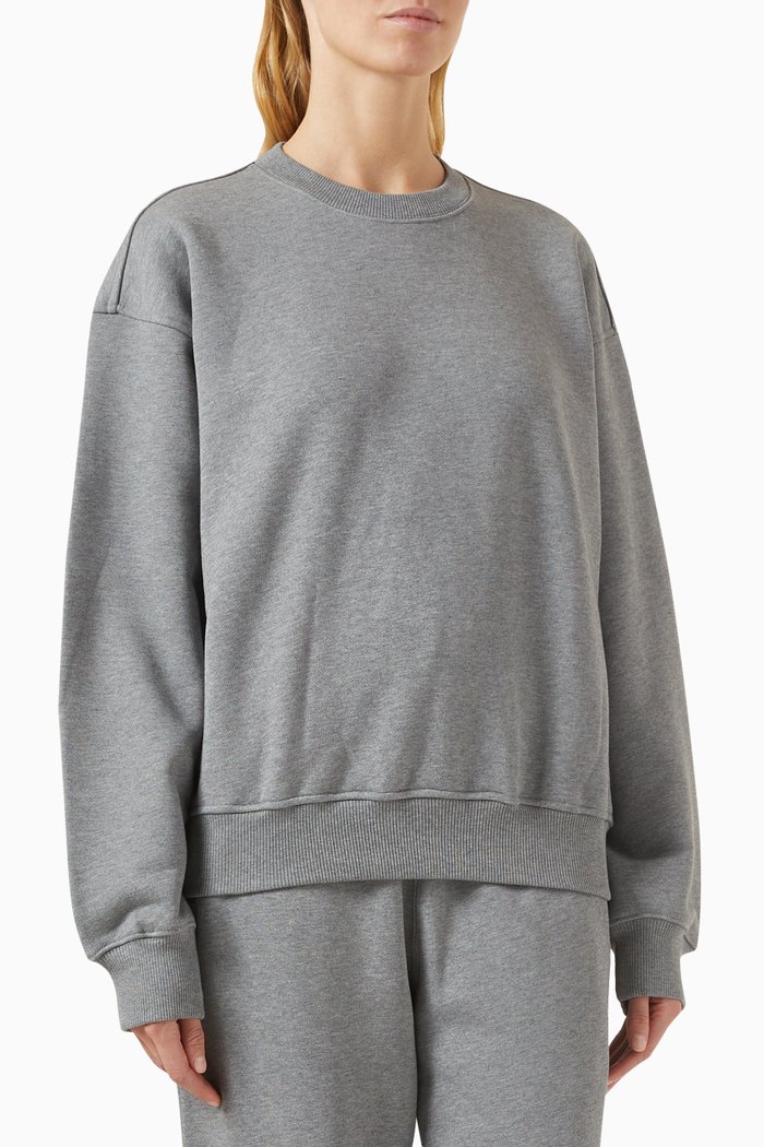 

Melange Sweatshirt in Cotton-terry, Grey