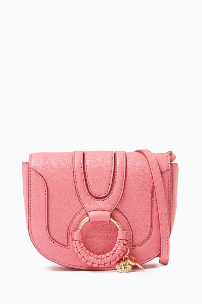 

Mini Hana Crossbody Bag in Glossy Leather, Pink