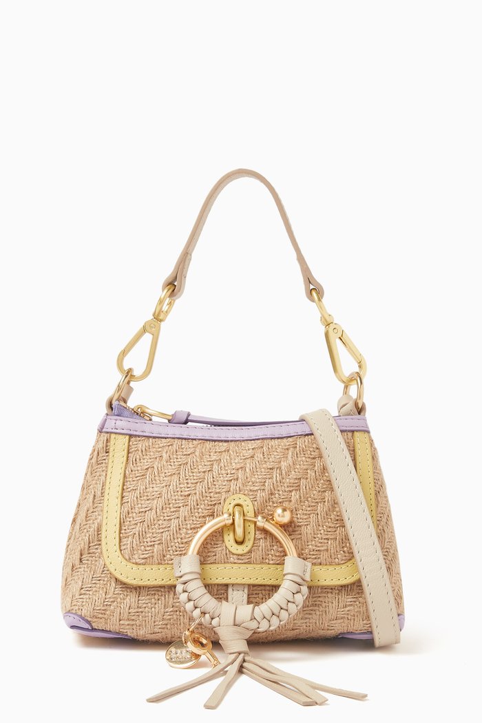 

Mini Joan Shoulder Bag in Jute, Neutral
