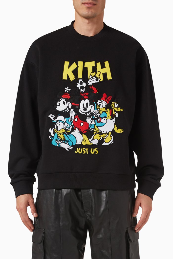

x Disney Friends Forever Vintage Sweater in Cotton Fleece, Black