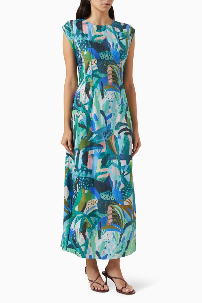 Printed Maxi Dress, Multicolour