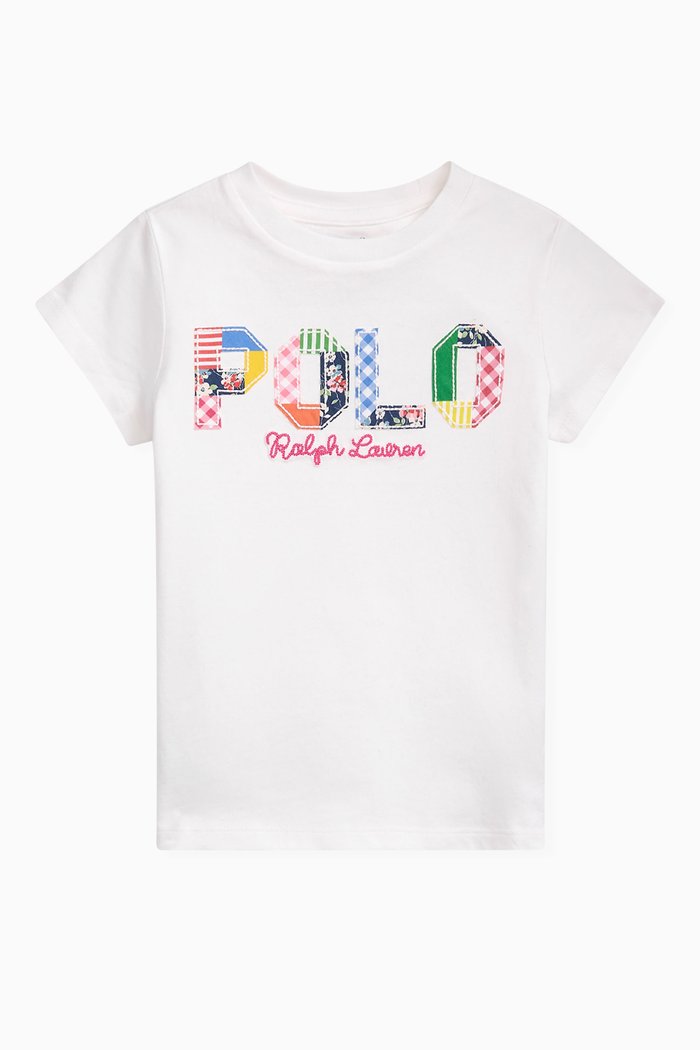 

Mixed-Logo T-shirt in Cotton-jersey, White