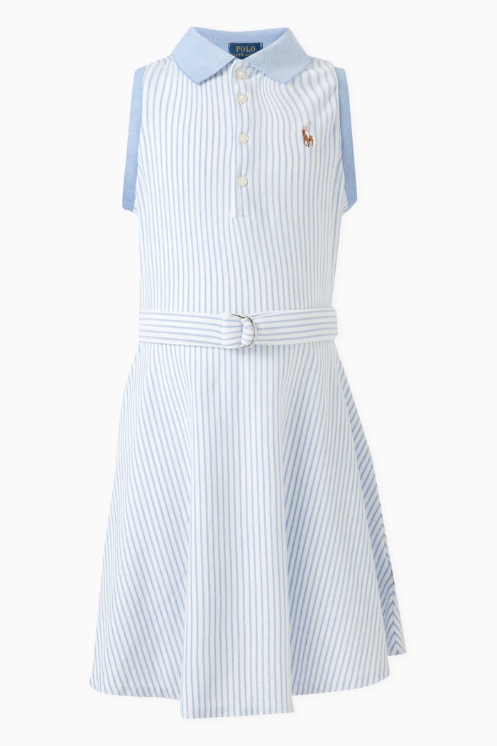 

Striped Dress in Cotton, Blue