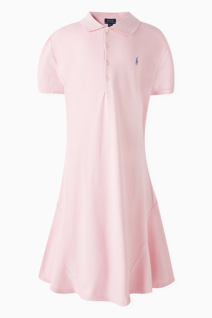 

Logo Dress in Stretch-cotton, Pink