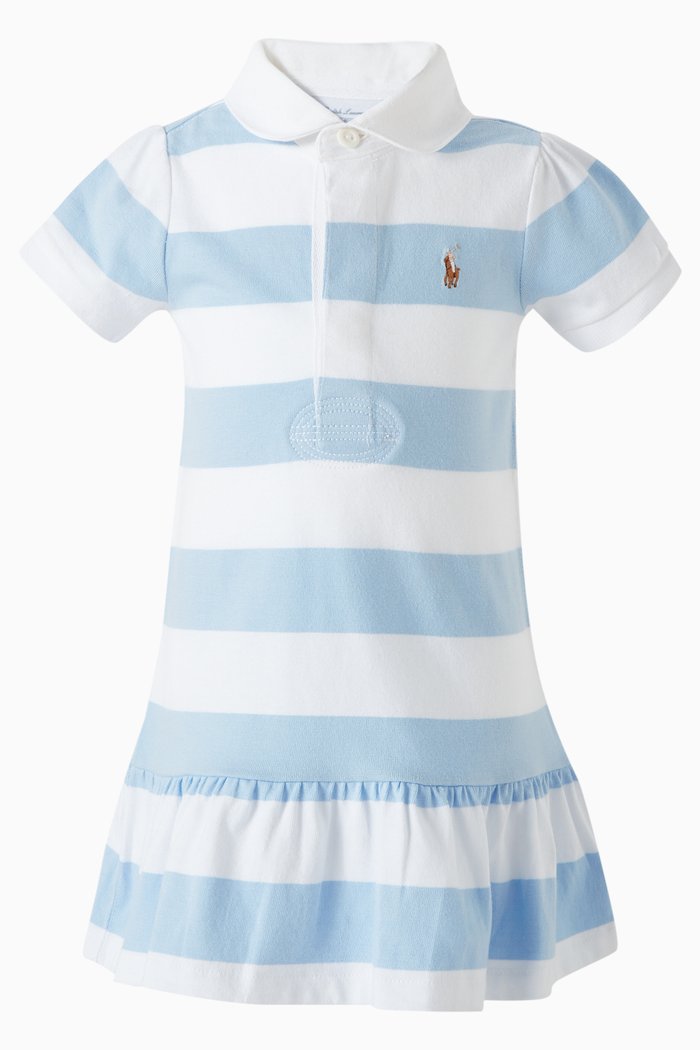 Polo Rugby Dress in Cotton, Blue
