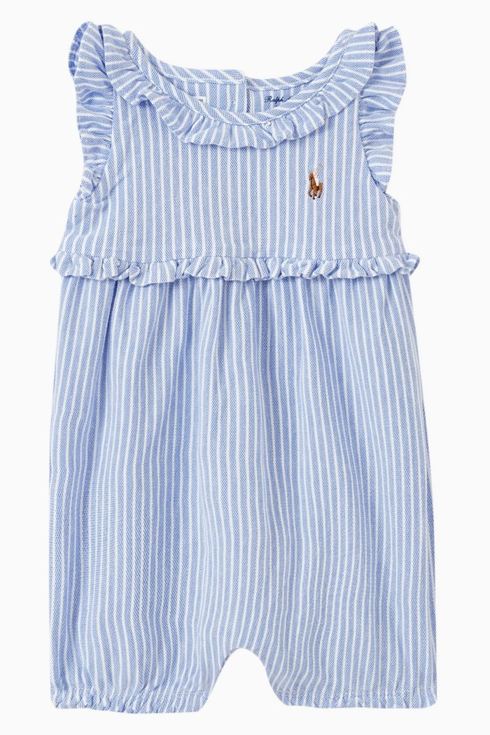 

Striped Logo Romper in Cotton, Multicolour