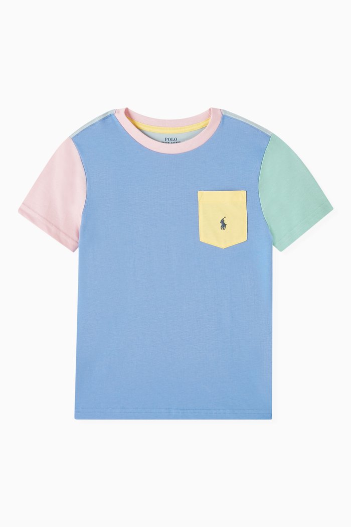 

Colour-block T-shirt in Cotton, Multicolour