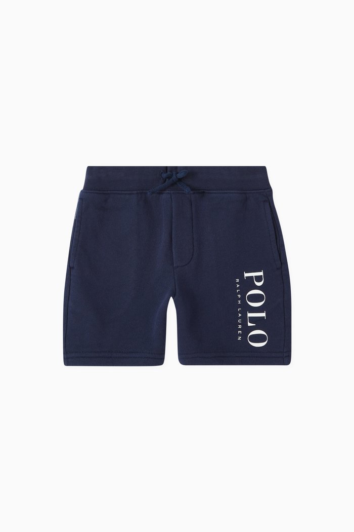 

Logo Drawstring Shorts in Cotton-blend, Blue