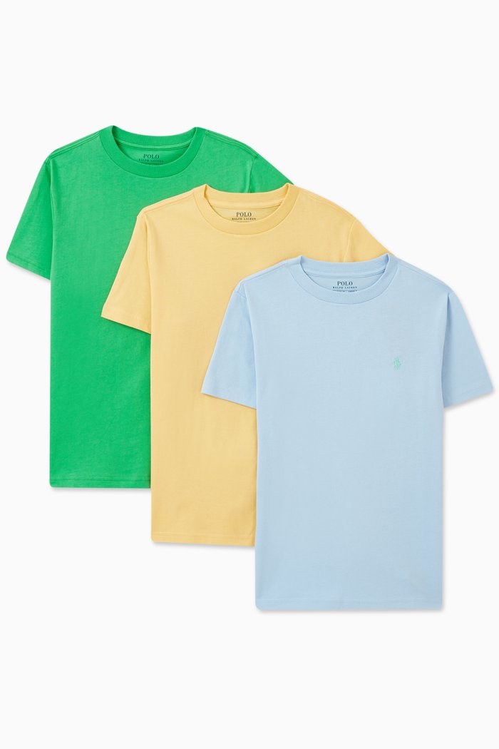 

Logo T-shirts in Cotton, Set of 3, Multicolour