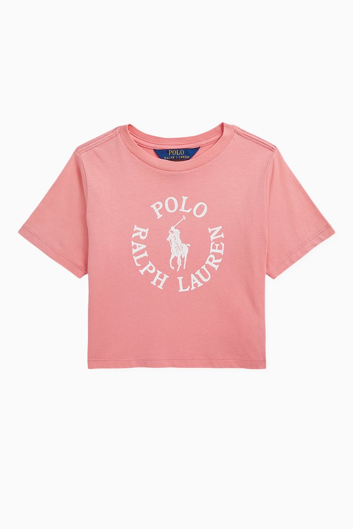 

Graphic Logo T-shirt in Cotton, Pink