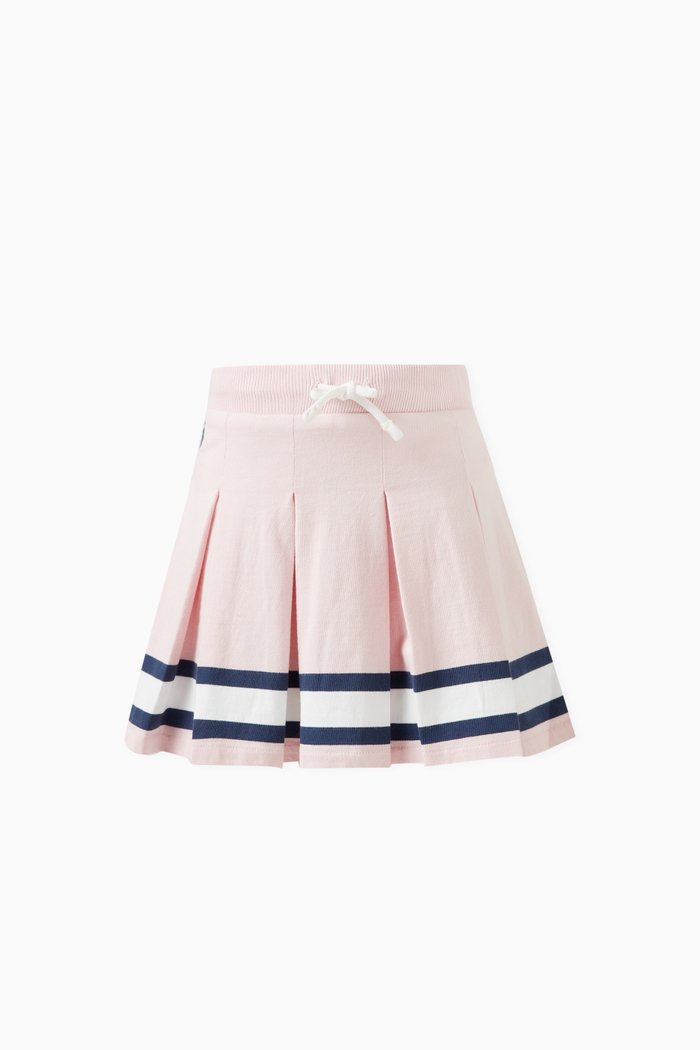 Pleated Skort in Cotton, Pink