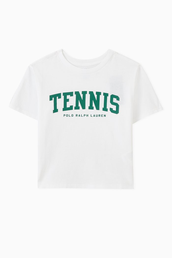 

Tennis Logo T-Shirt in Cotton, White