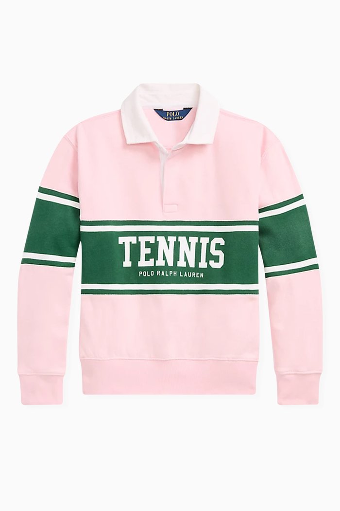 

Tennis Rugby Sweatshirt in Cotton-terry, Pink