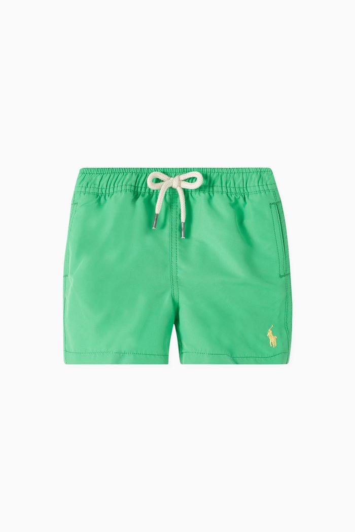 

Logo Swim Shorts in Recycled Polyester, Green