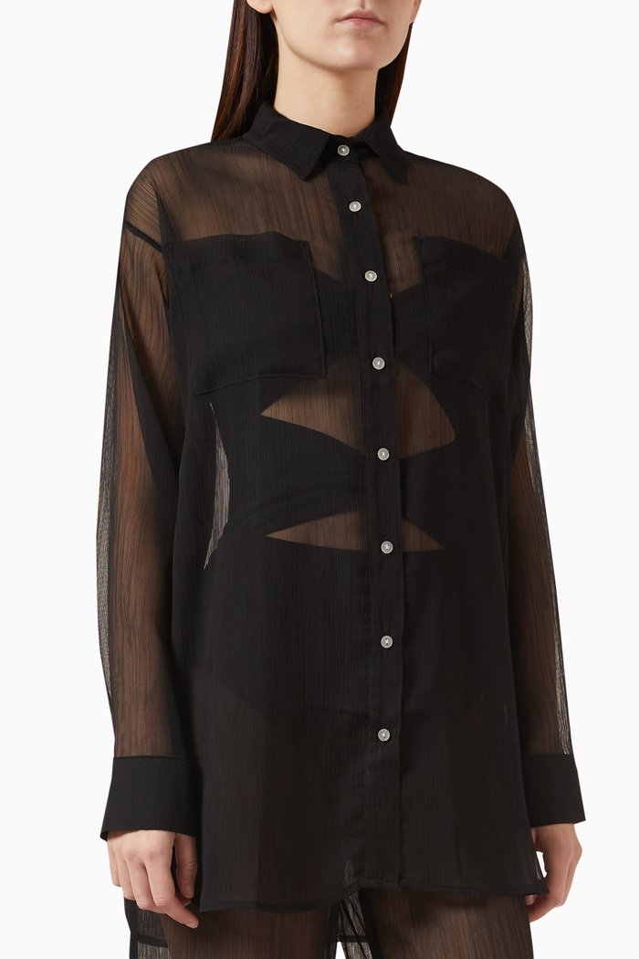 

Mika Sheer Top, Black