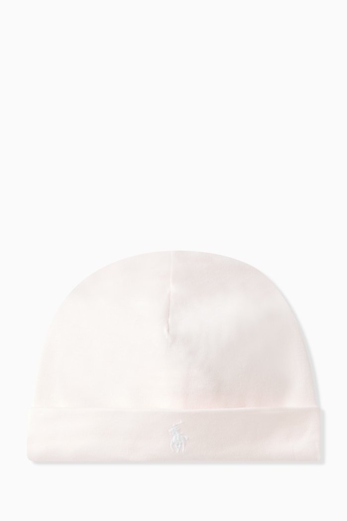 

Beanie Hat in Cotton, Pink