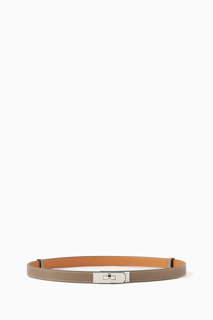 

Unused Kelly Belt in Epsom Leather & Palladium Hardware, Brown