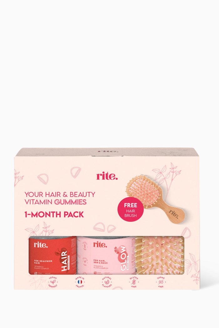 

Hair+ Glow Sugar Free Gummies Gift Set, Colourless